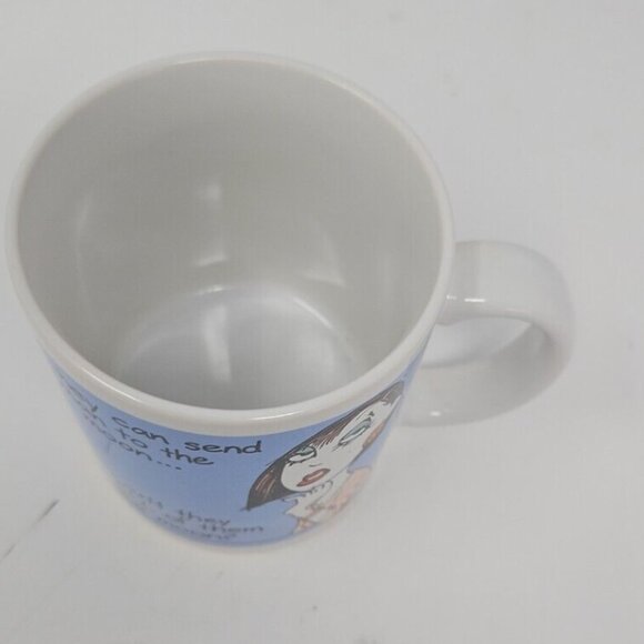Vintage Hallmark Coffee Mug Shoebox Greetings Send All Men To The Moon Humorous - Picture 4 of 5